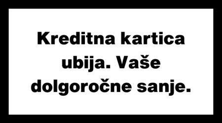 Kreditna kartica opozorilo